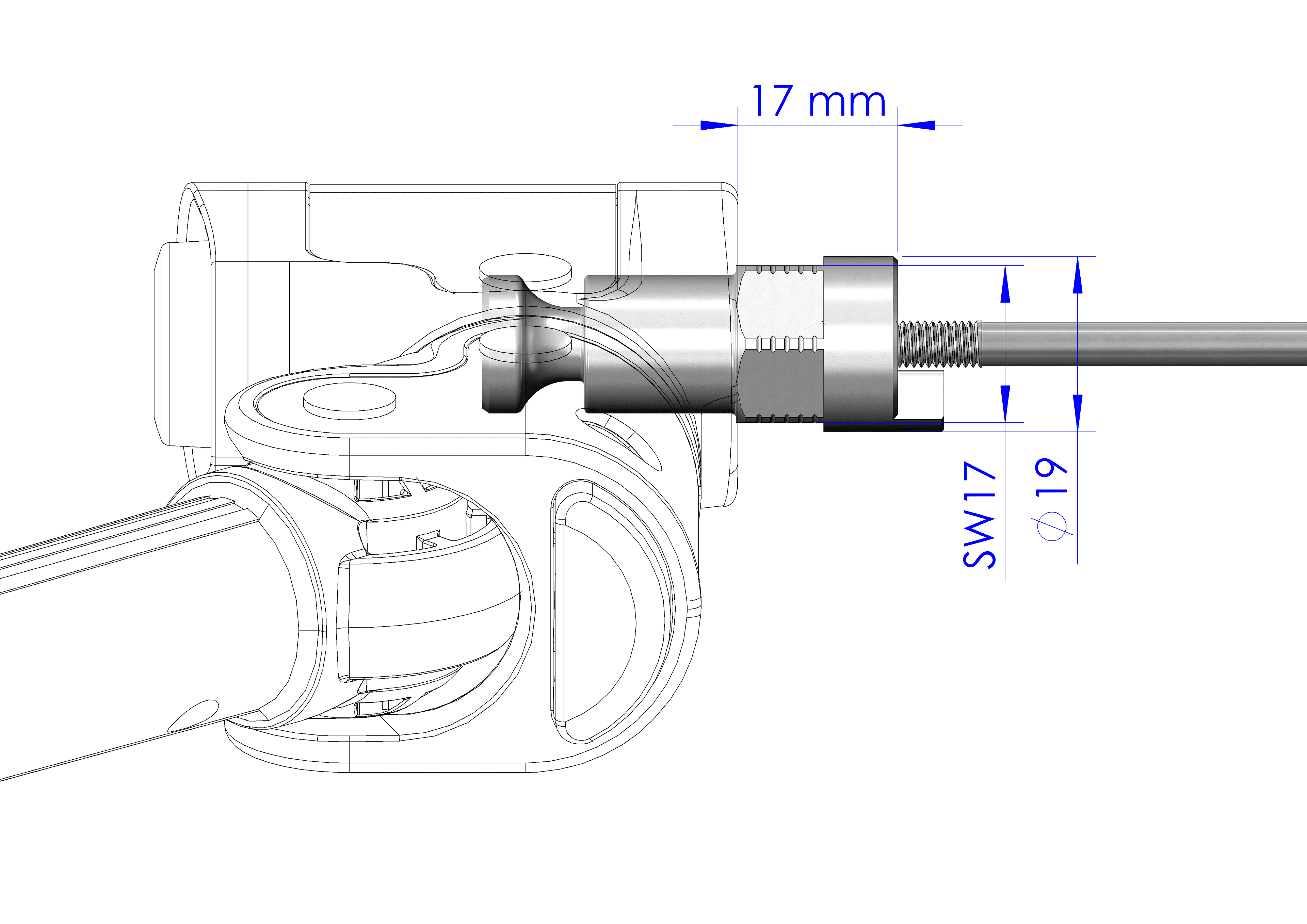 Schnellspannachse mit Adapter (für Croozer Anhänger ab 2018 ) - Klemmlänge 143mm - 153mm