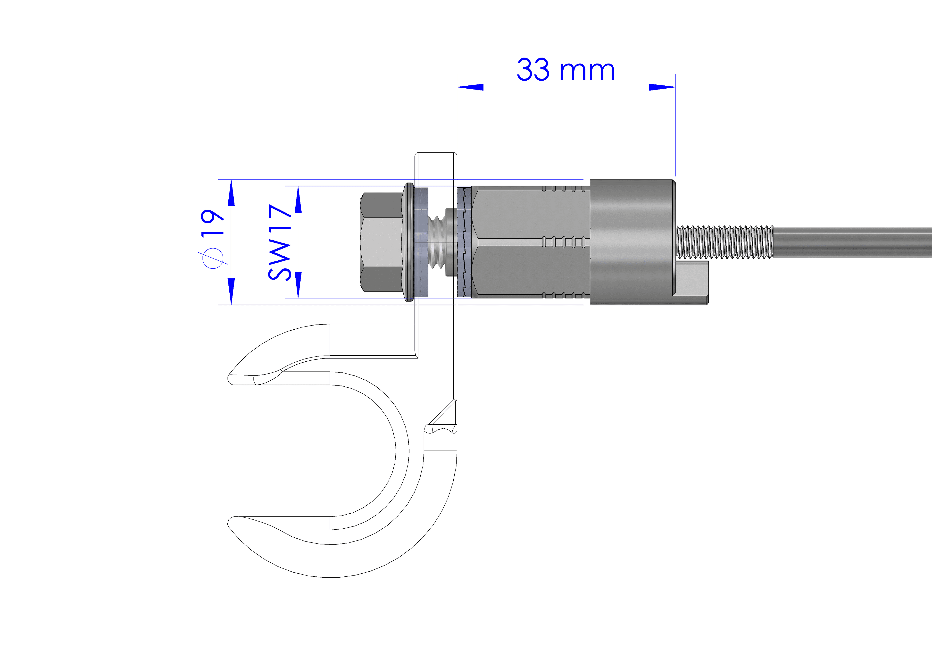 Schnellspannachse mit Adapter Universal - Klemmlänge 143mm - 153mm