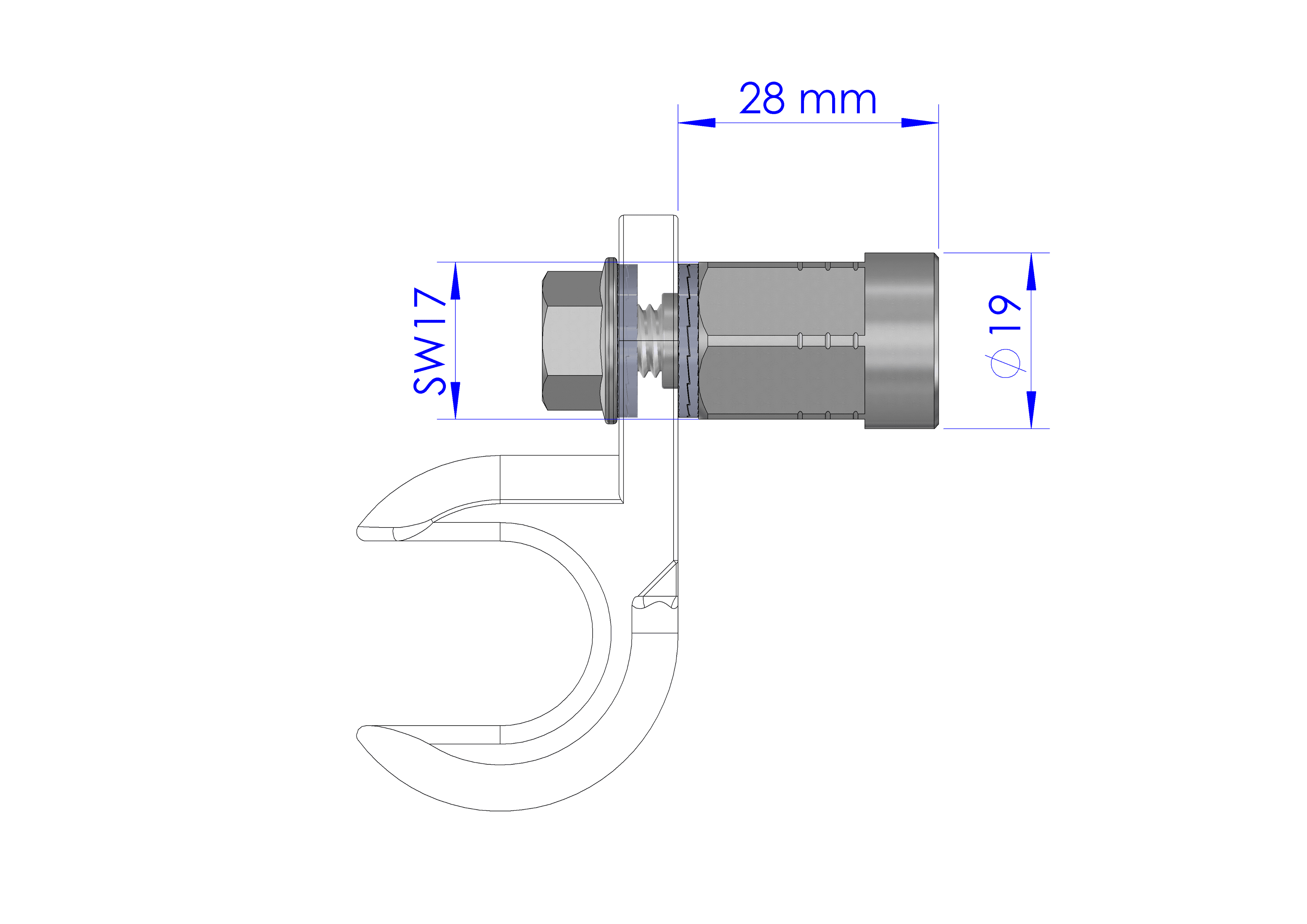 Vollachsen Adapter Universal - M12 x 1.00